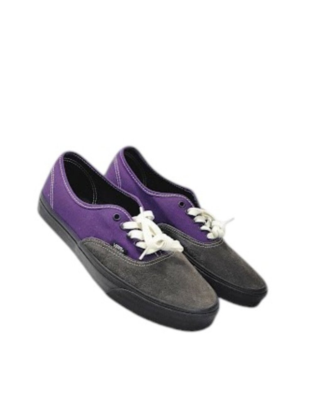 VANS Authentic Gothic Grape Lace Up Sneakers Men 9.5 Women 11 Black Purple NWOB
